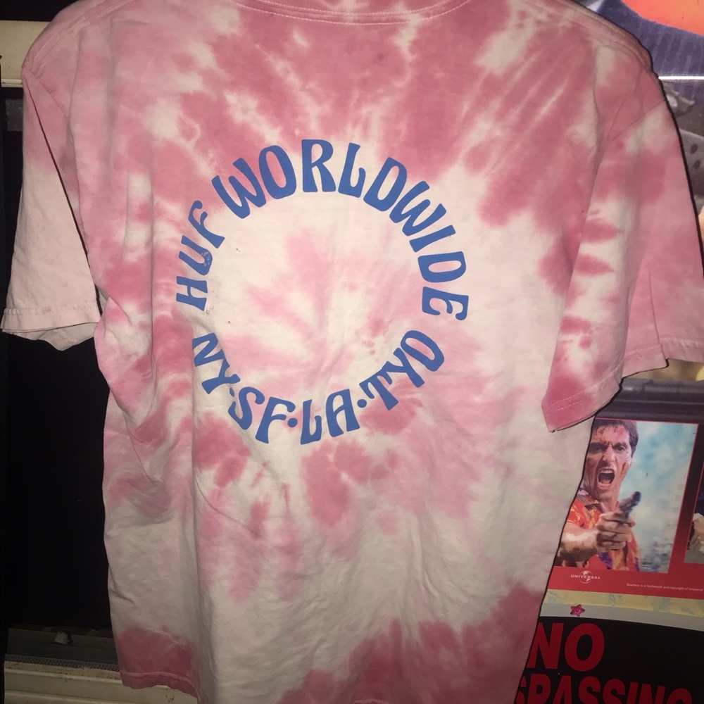 Pink HUF Worldwide Tee